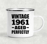 63rd Birthday Vintage 1961 Aged Perfectly - 12oz Camping Mug
