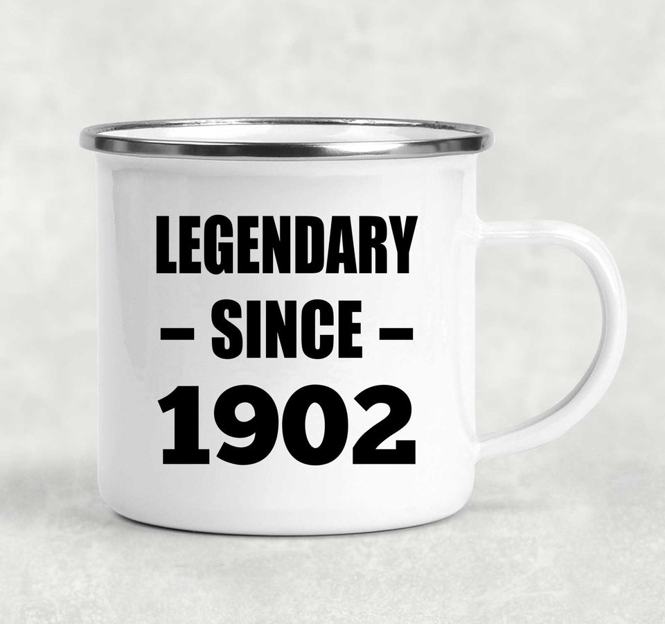 122nd Birthday Legendary Since 1902 - 12oz Camping Mug