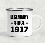 107th Birthday Legendary Since 1917 - 12oz Camping Mug