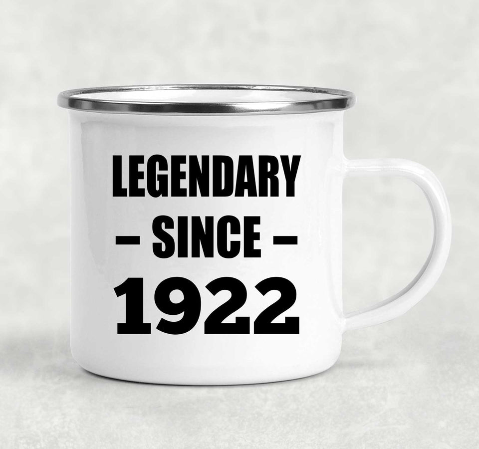 102nd Birthday Legendary Since 1922 - 12oz Camping Mug