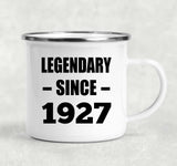 97th Birthday Legendary Since 1927 - 12oz Camping Mug