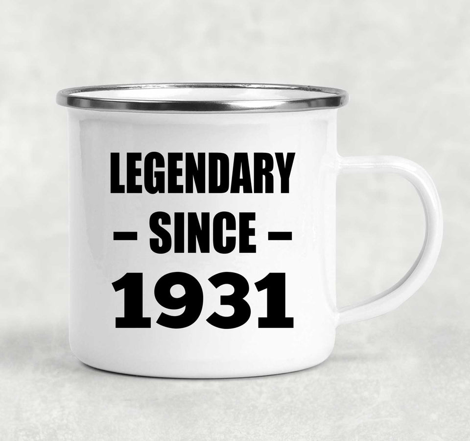 93rd Birthday Legendary Since 1931 - 12oz Camping Mug