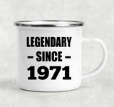 53rd Birthday Legendary Since 1971 - 12oz Camping Mug