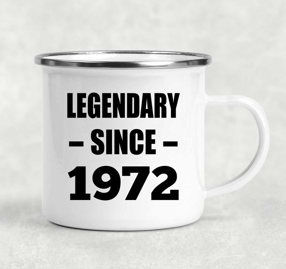 52nd Birthday Legendary Since 1972 - 12oz Camping Mug