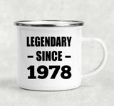 46th Birthday Legendary Since 1978 - 12oz Camping Mug
