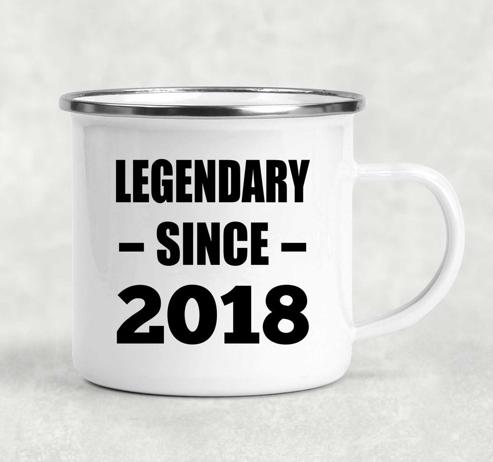6th Birthday Legendary Since 2018 - 12oz Camping Mug