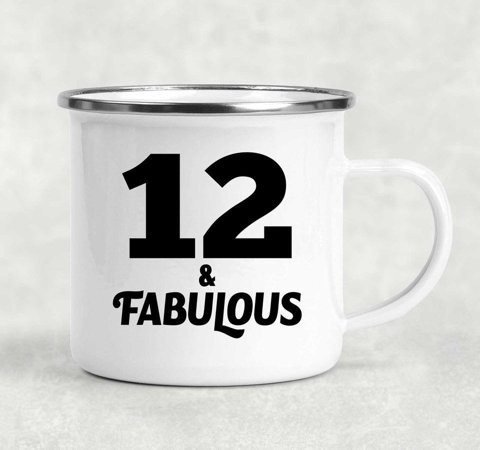 12th Birthday 12 & Fabulous - 12oz Camping Mug