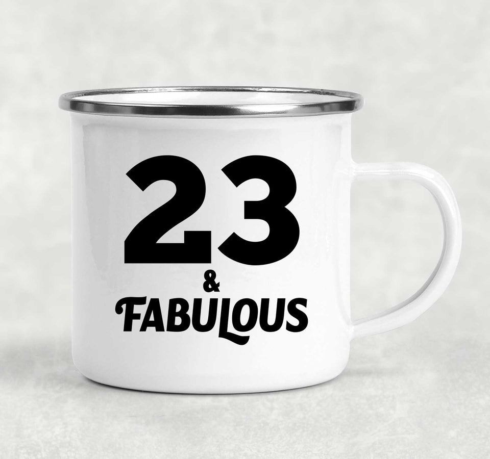 23rd Birthday 23 & Fabulous - 12oz Camping Mug