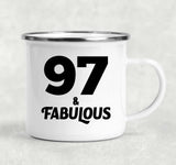 97th Birthday 97 & Fabulous - 12oz Camping Mug