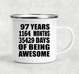 97th Birthday 97 Years 1164 Months 35429 Days Of Awesome - 12oz Camping Mug