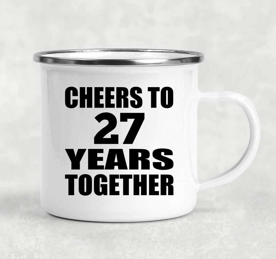 27th Anniversary Cheers To 27 Years Together - 12oz Camping Mug