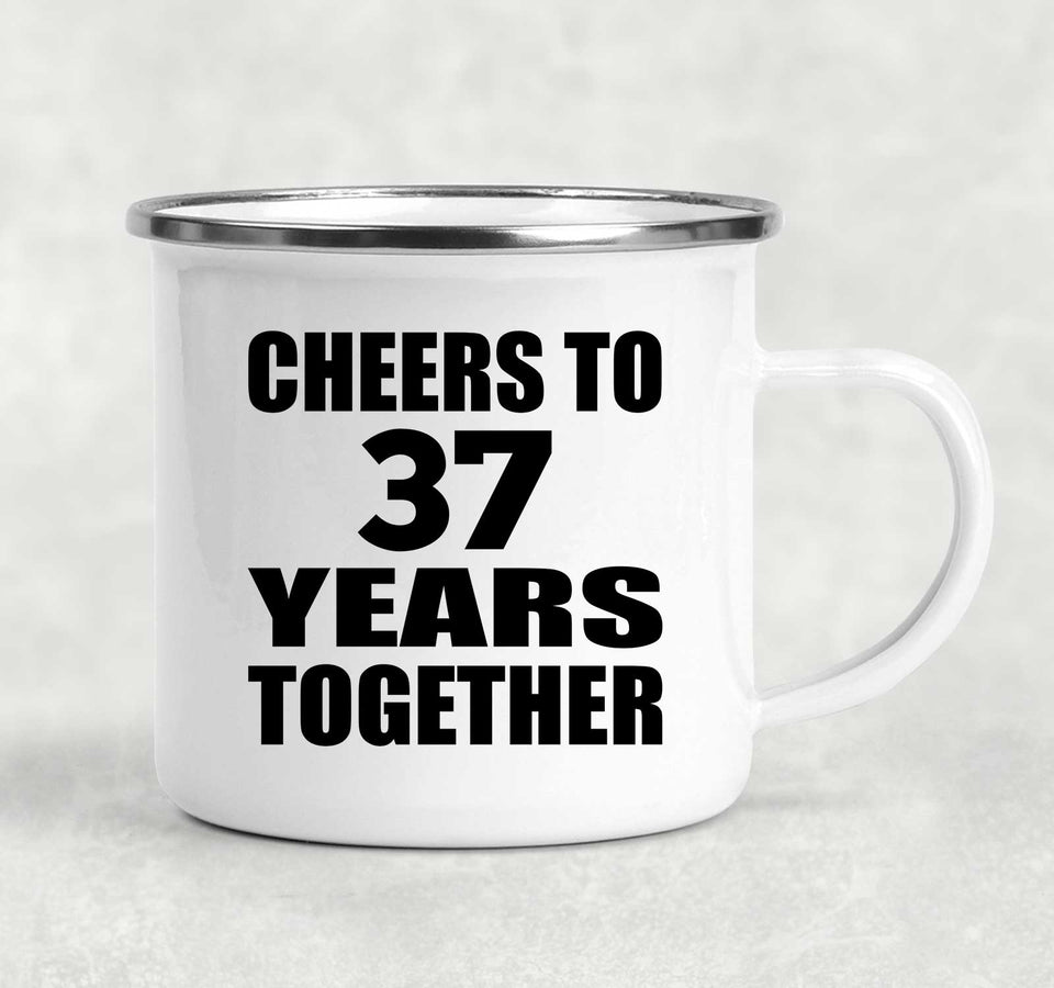 37th Anniversary Cheers To 37 Years Together - 12oz Camping Mug