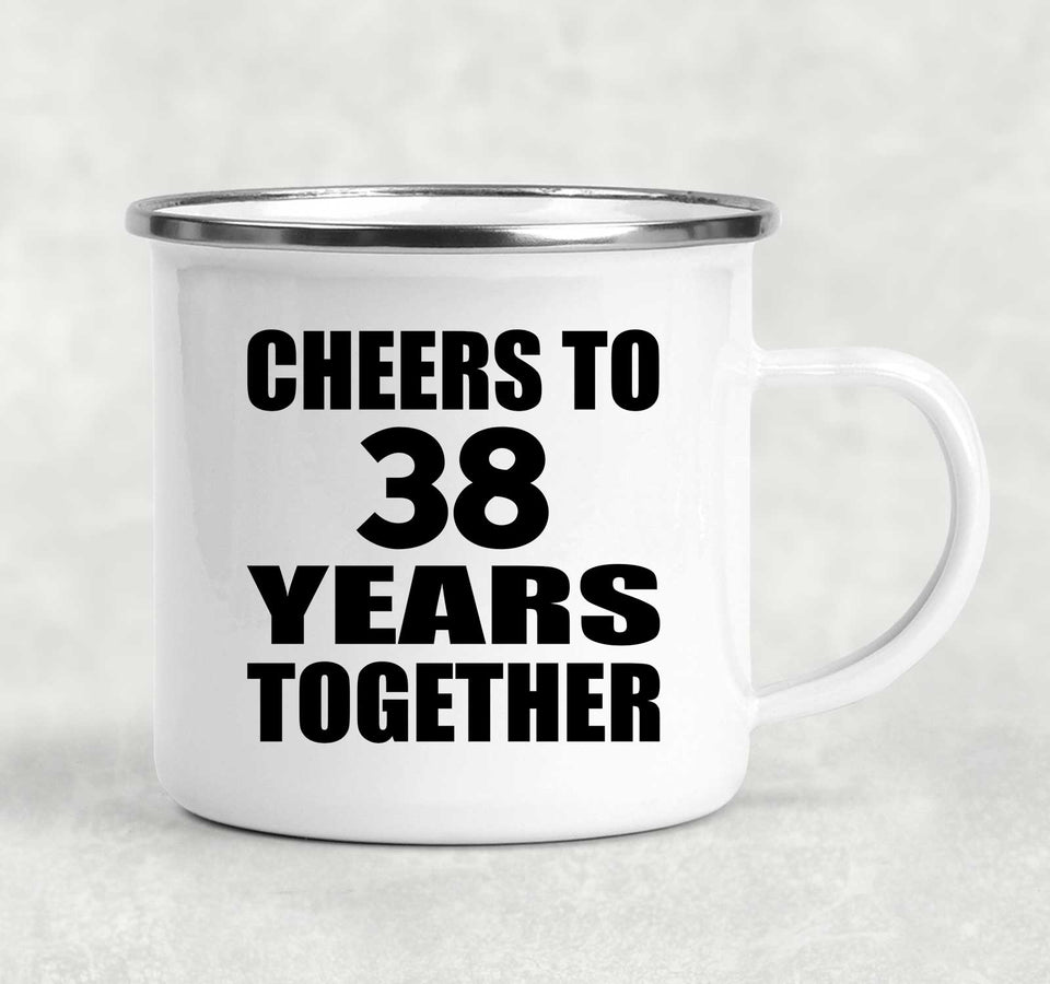 38th Anniversary Cheers To 38 Years Together - 12oz Camping Mug