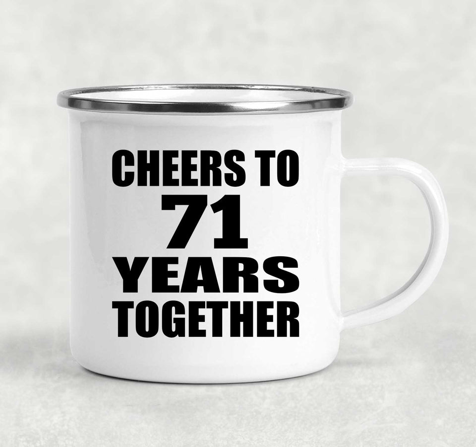 71st Anniversary Cheers To 71 Years Together - 12oz Camping Mug