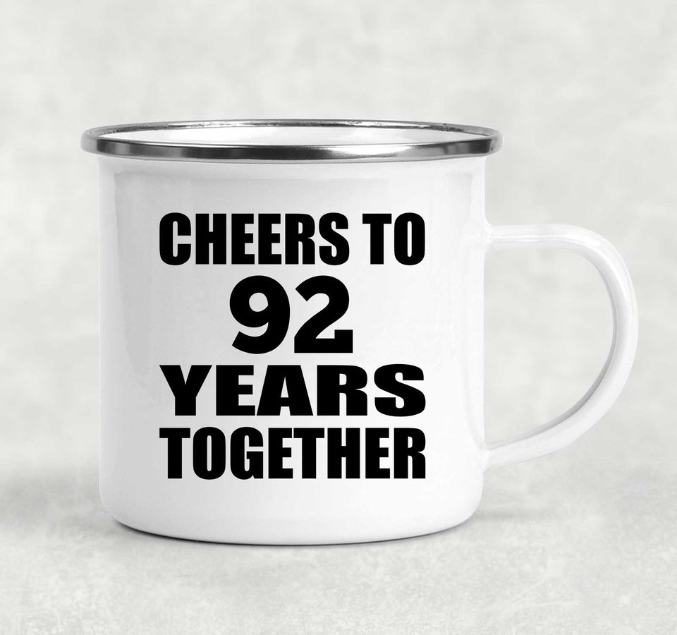 92nd Anniversary Cheers To 92 Years Together - 12oz Camping Mug