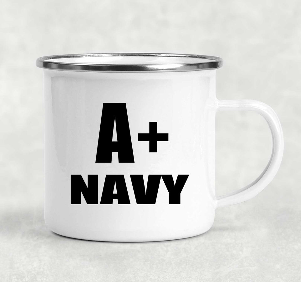 A+ Navy - 12oz Camping Mug