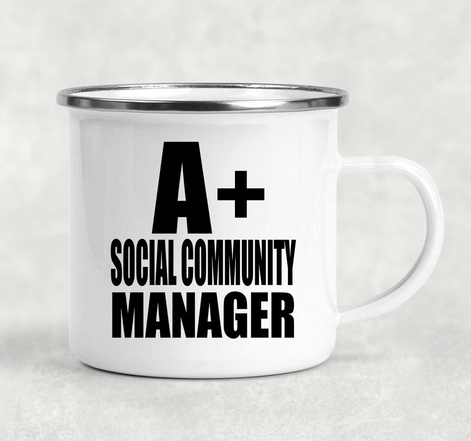 A+ Social Community Manager - 12oz Camping Mug