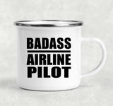 Badass Airline Pilot - 12oz Camping Mug