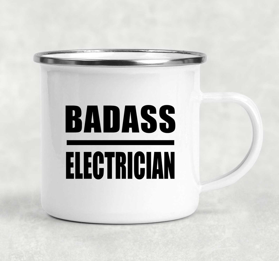 Badass Electrician - 12oz Camping Mug