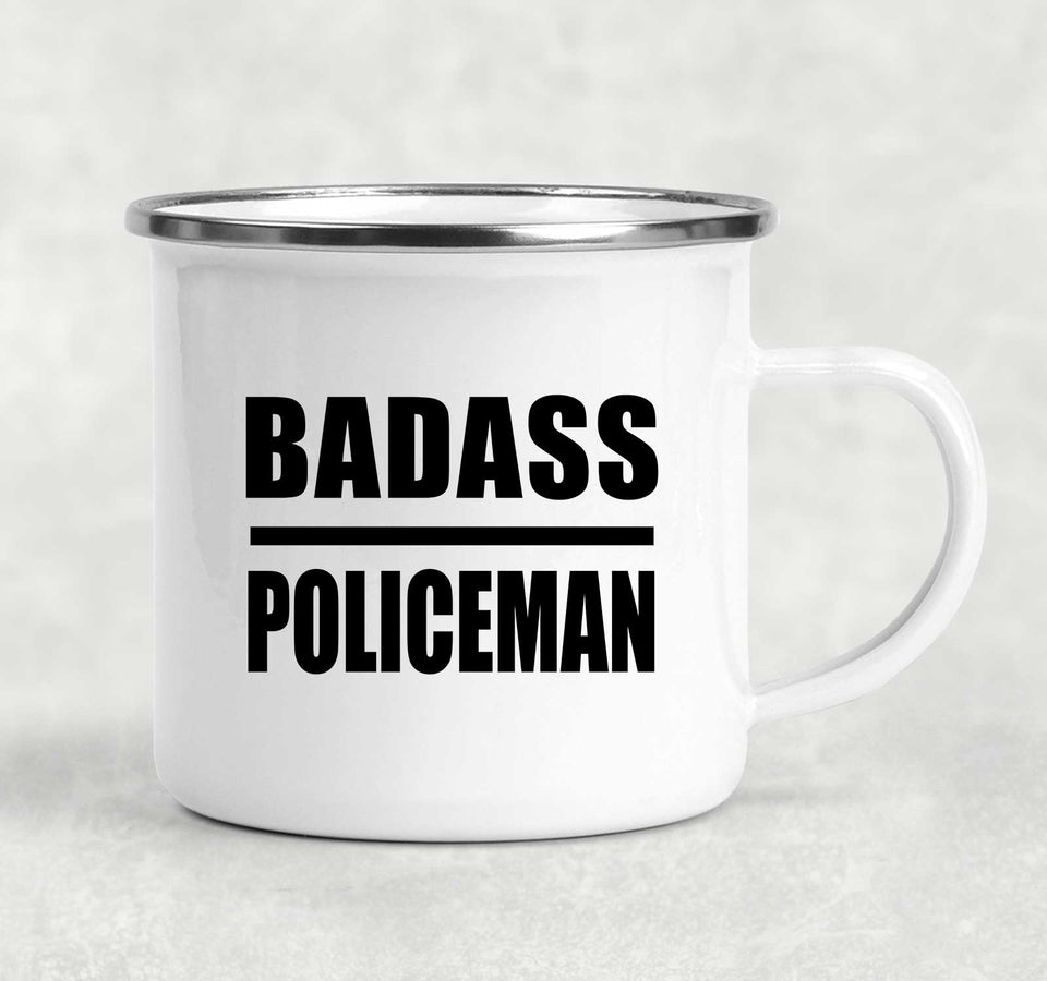 Badass Policeman - 12oz Camping Mug