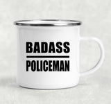 Badass Policeman - 12oz Camping Mug