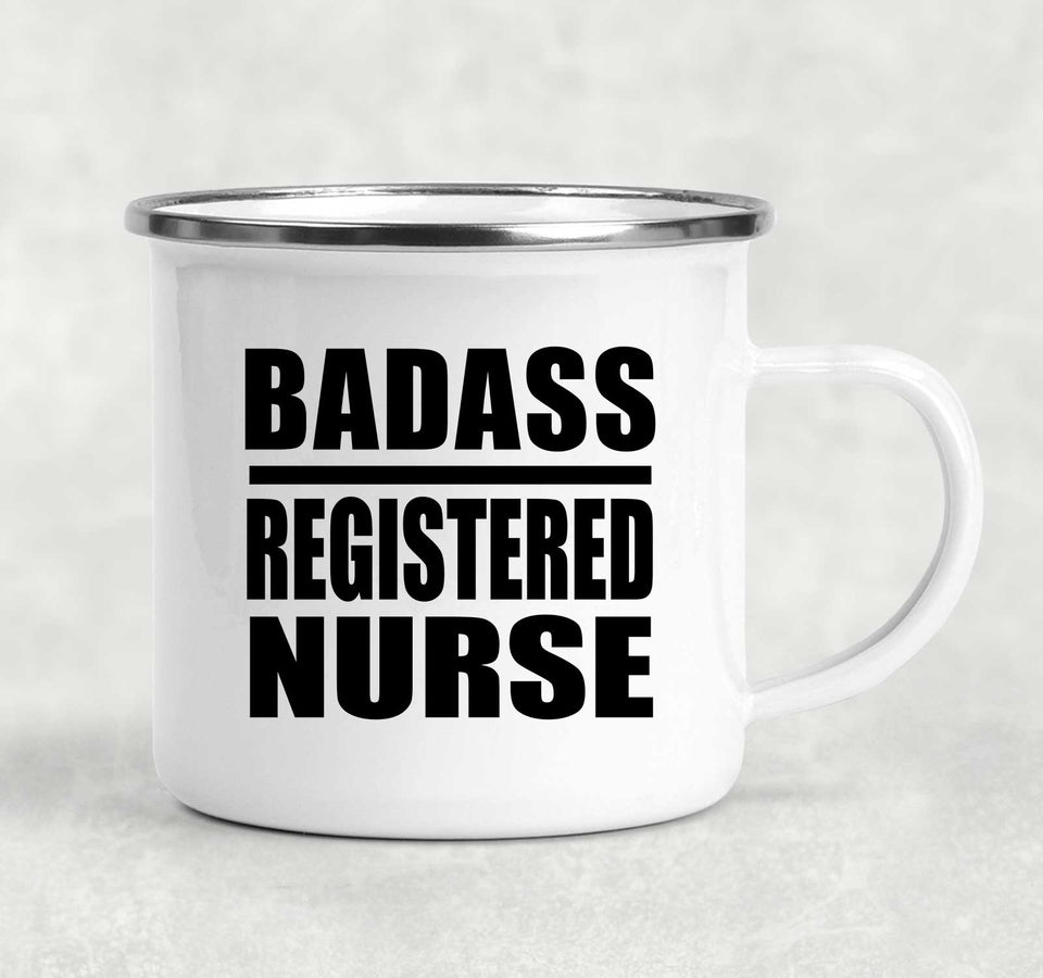 Badass Registered Nurse - 12oz Camping Mug