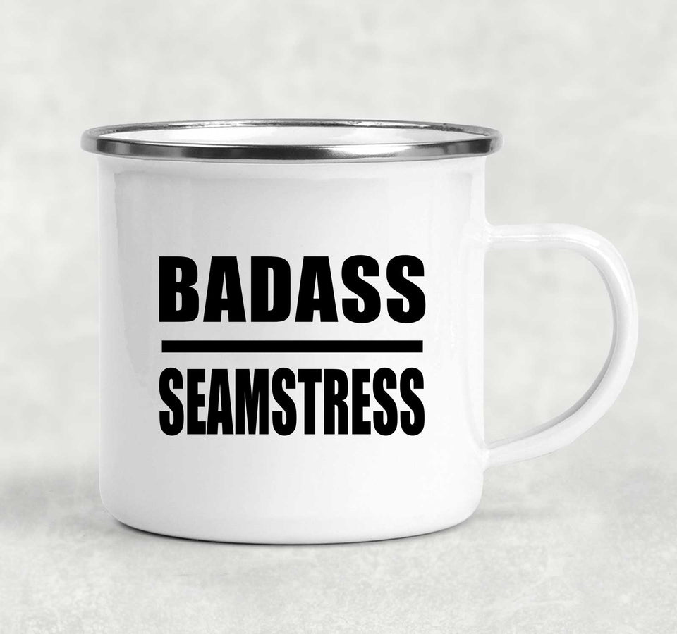 Badass Seamstress - 12oz Camping Mug