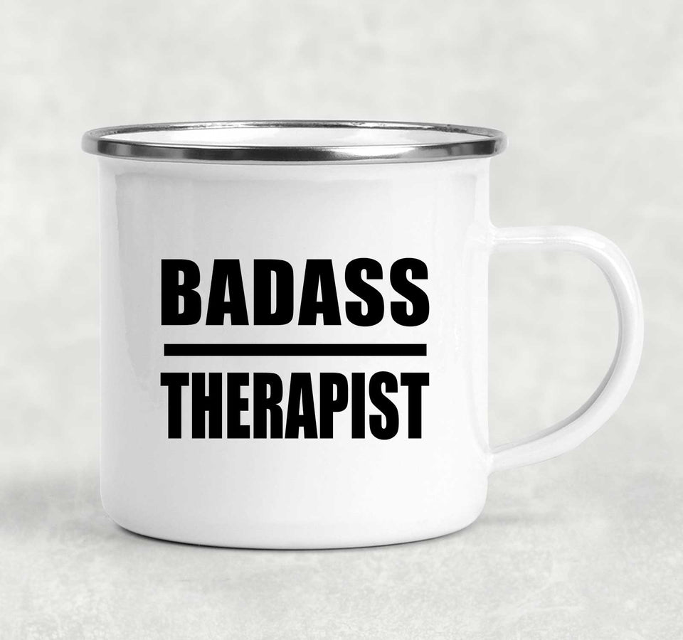 Badass Therapist - 12oz Camping Mug