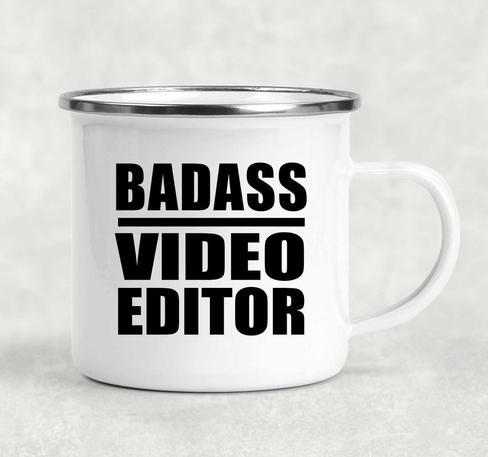 Badass Video Editor - 12oz Camping Mug