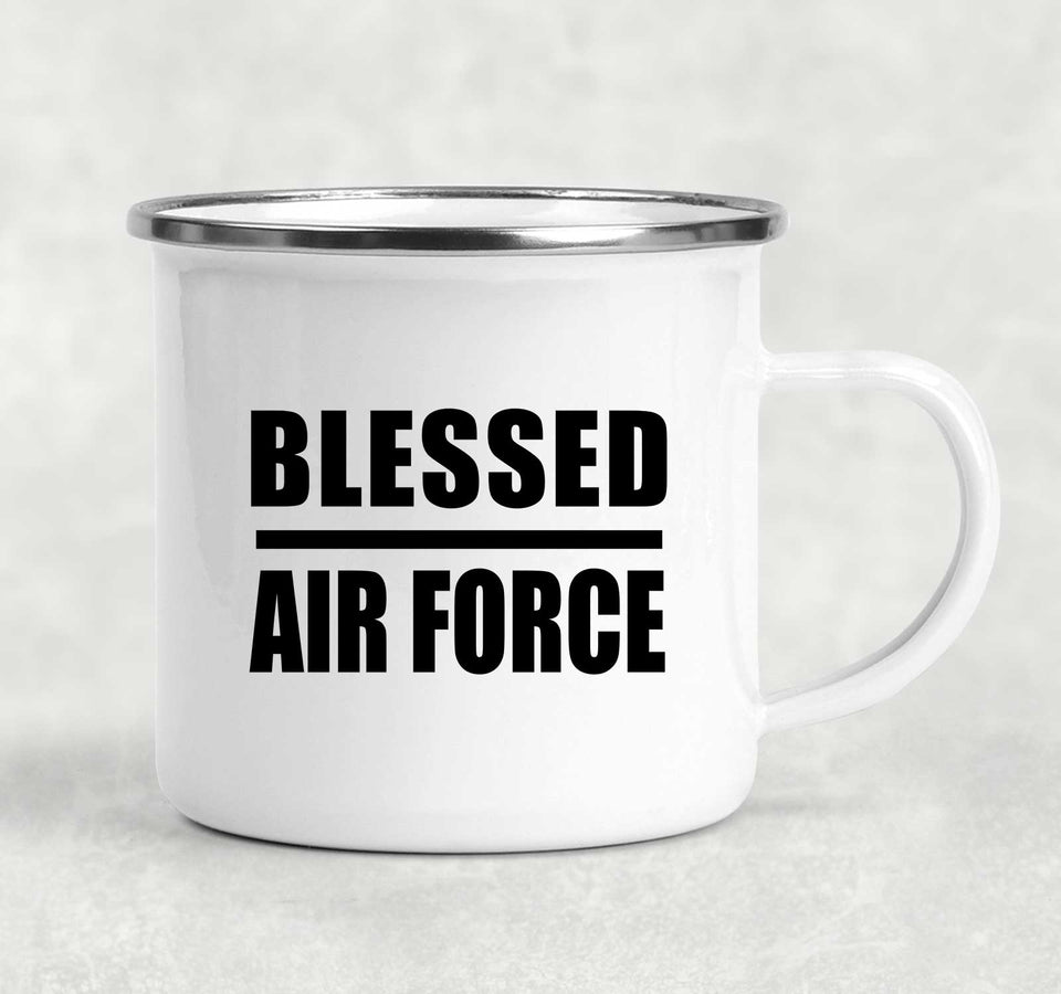 Blessed Air Force - 12oz Camping Mug