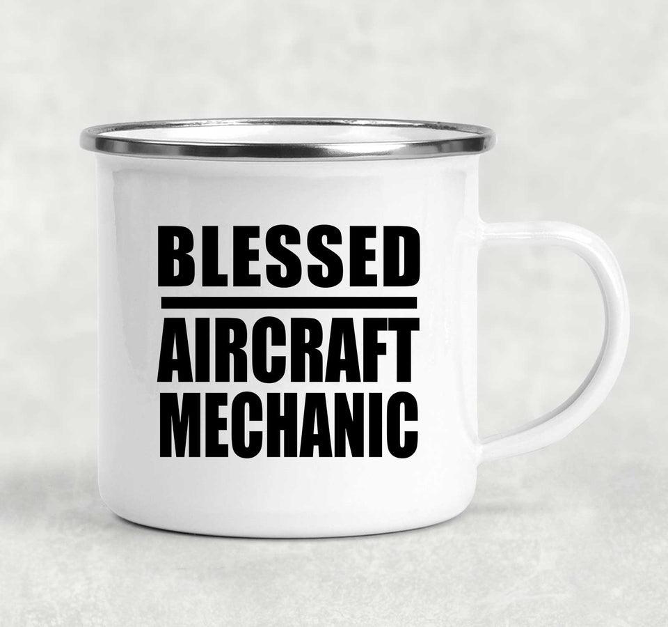Blessed Aircraft Mechanic - 12oz Camping Mug