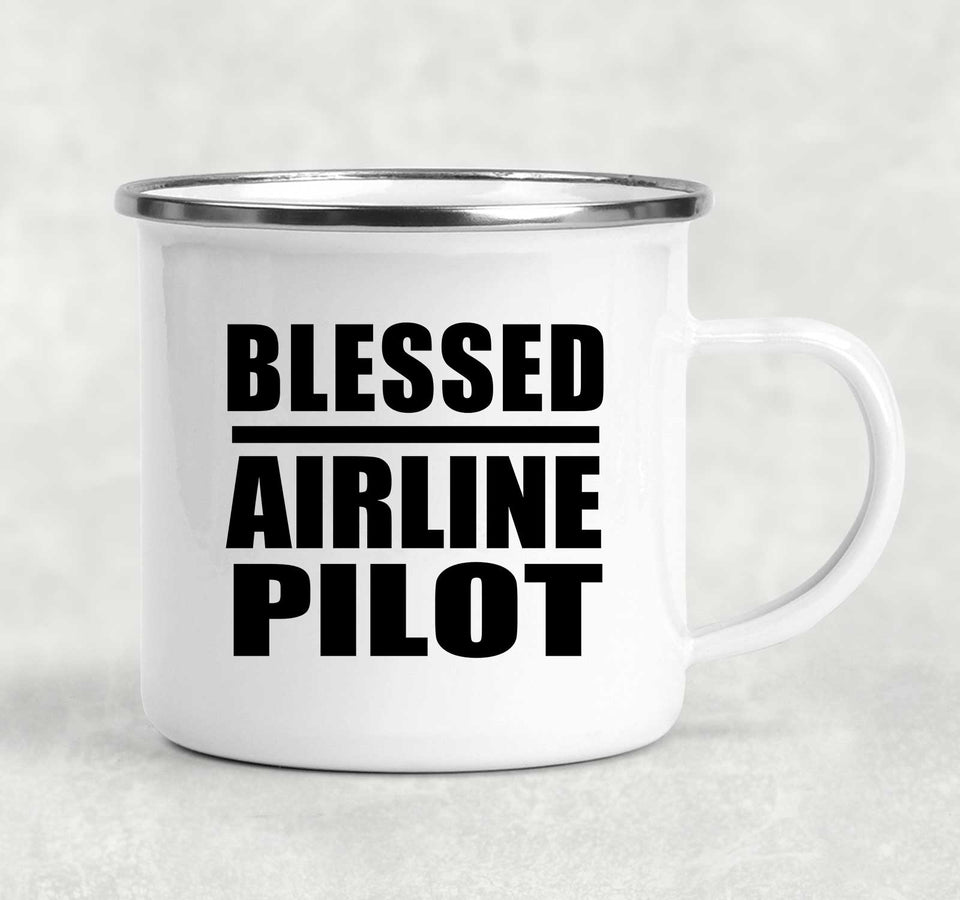 Blessed Airline Pilot - 12oz Camping Mug