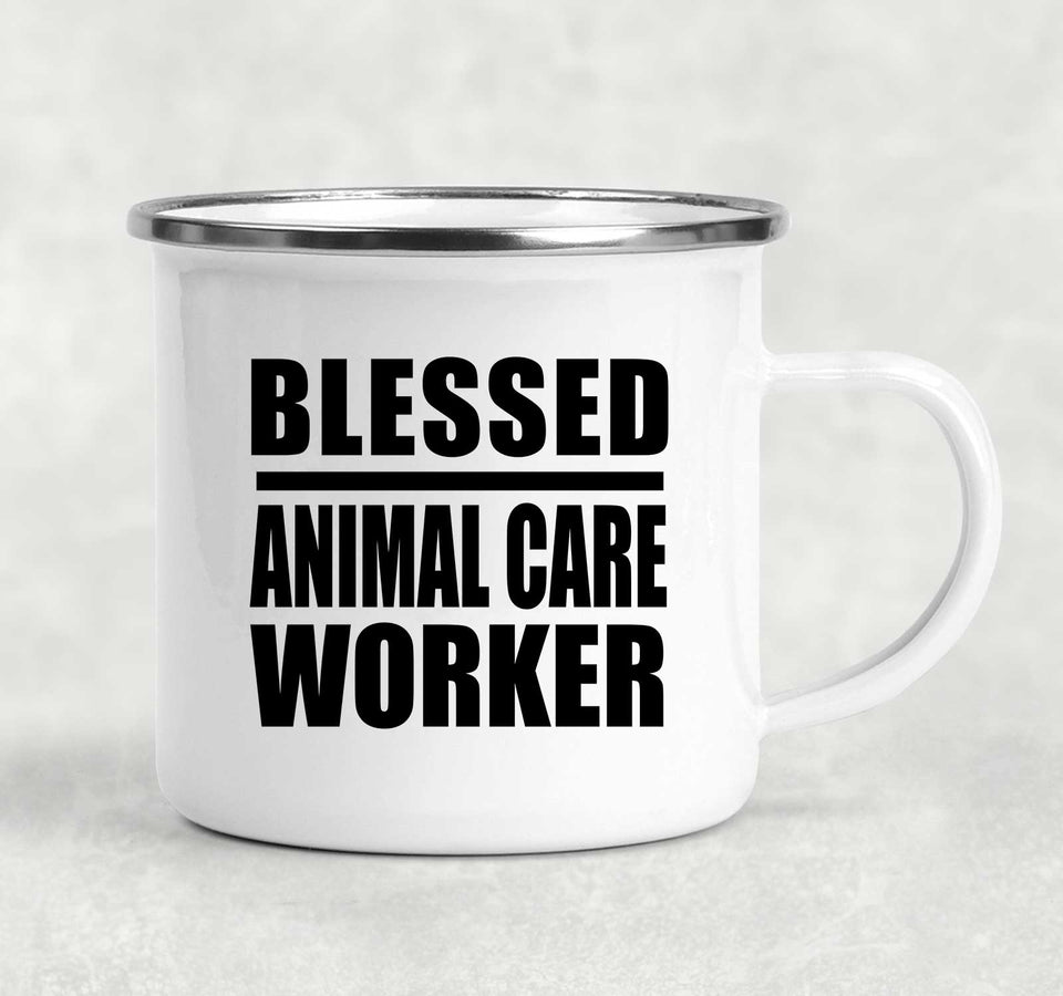 Blessed Animal Care Worker - 12oz Camping Mug