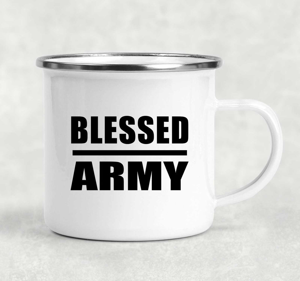 Blessed Army - 12oz Camping Mug