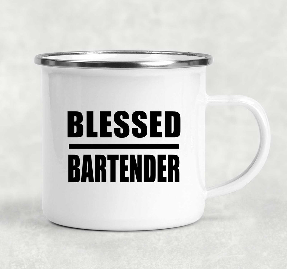 Blessed Bartender - 12oz Camping Mug