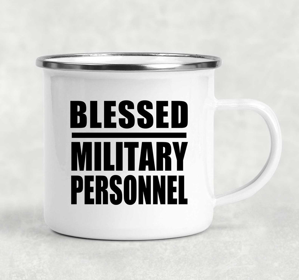 Blessed Military Personnel - 12oz Camping Mug