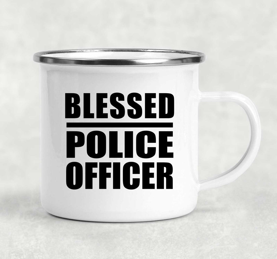 Blessed Police Officer - 12oz Camping Mug