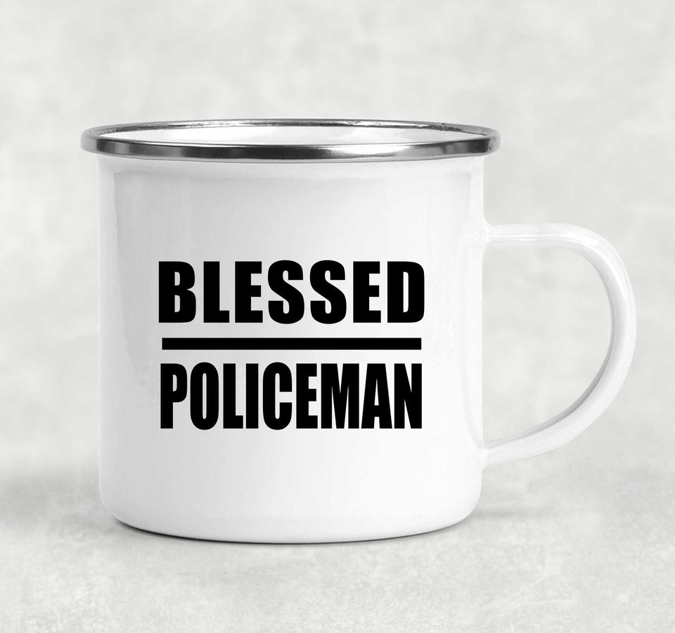 Blessed Policeman - 12oz Camping Mug