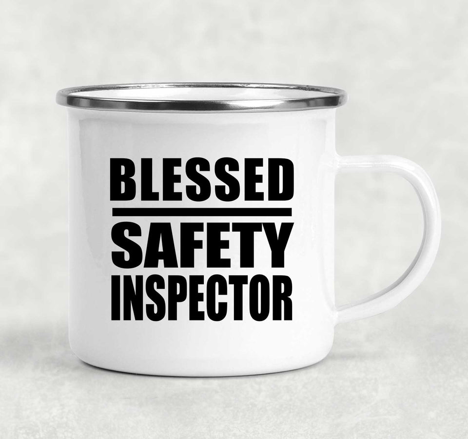 Blessed Safety Inspector - 12oz Camping Mug