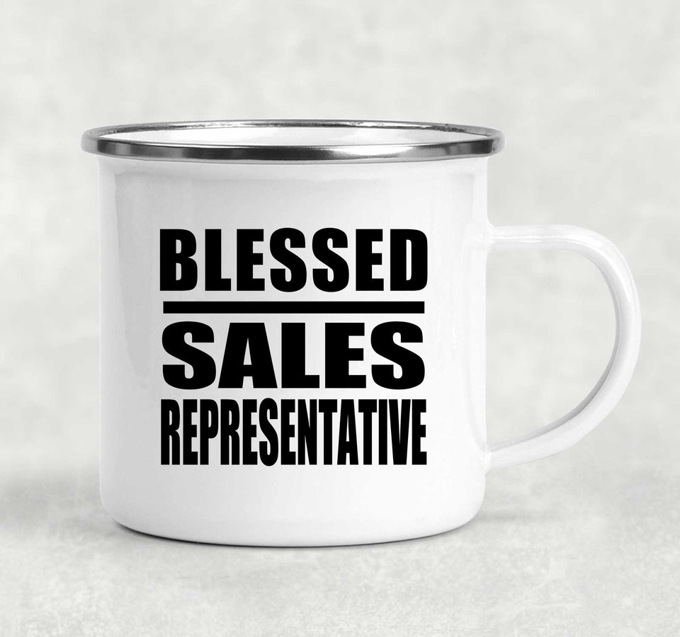 Blessed Sales Representative - 12oz Camping Mug