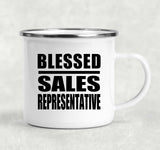 Blessed Sales Representative - 12oz Camping Mug