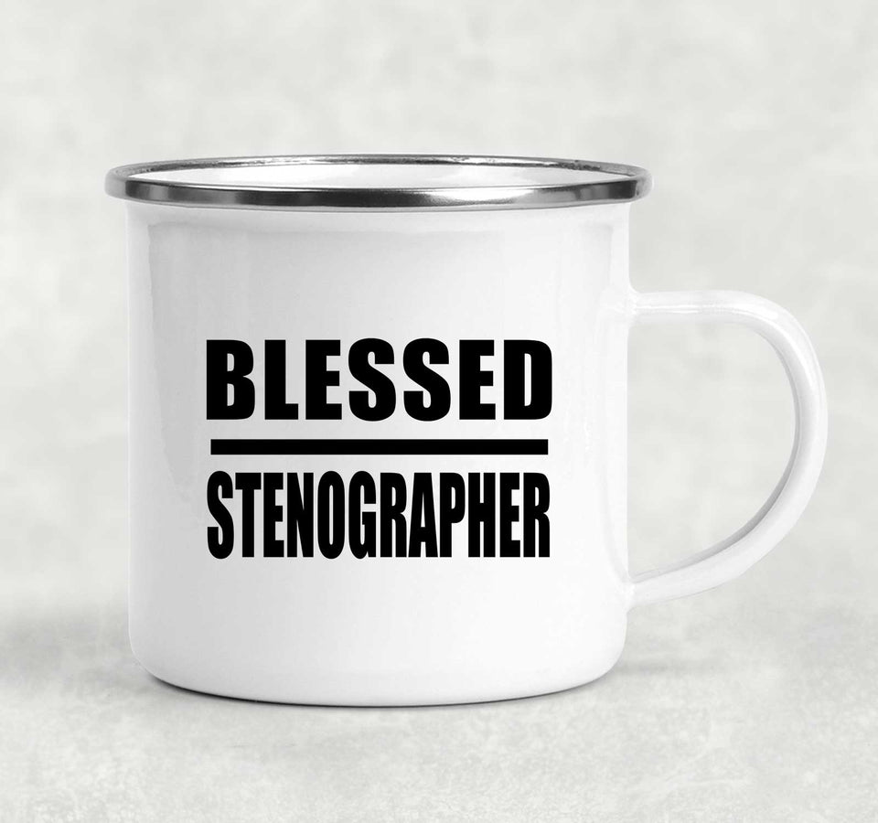 Blessed Stenographer - 12oz Camping Mug