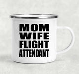 Mom Wife Flight Attendant - 12oz Camping Mug
