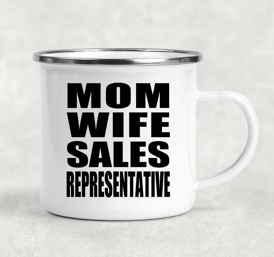Mom Wife Sales Representative - 12oz Camping Mug