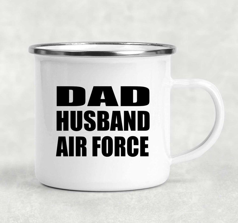 Dad Husband Air Force - 12oz Camping Mug
