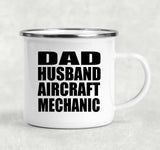 Dad Husband Aircraft Mechanic - 12oz Camping Mug
