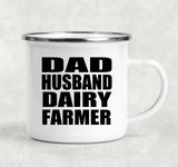 Dad Husband Dairy Farmer - 12oz Camping Mug