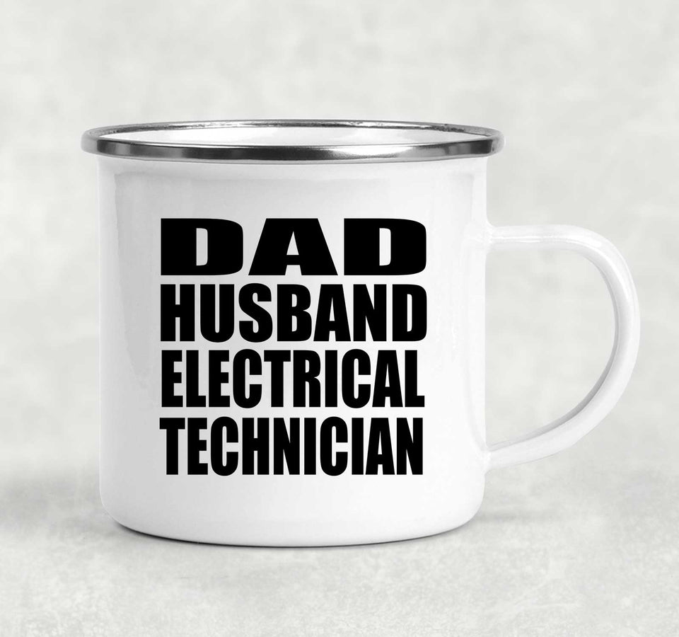 Dad Husband Electrical Technician - 12oz Camping Mug