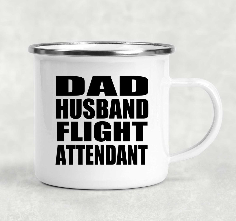 Dad Husband Flight Attendant - 12oz Camping Mug