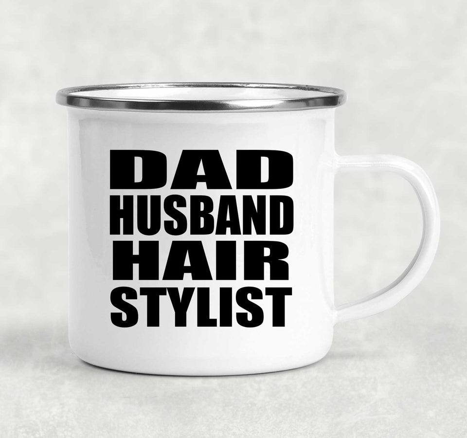 Dad Husband Hair Stylist - 12oz Camping Mug
